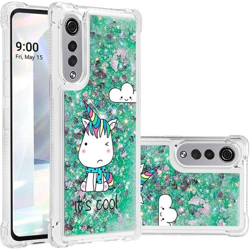 Lg Velvet 5g Étuiultramince Tpu Souple Clignotant Quicksand Motif Anti Chute Antichute Protection Coque Pour Lg Velvet 5g 6.8"" Petit Monstre