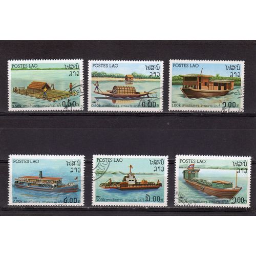 Timbres-Poste Du Laos (Navigation Fluviale)