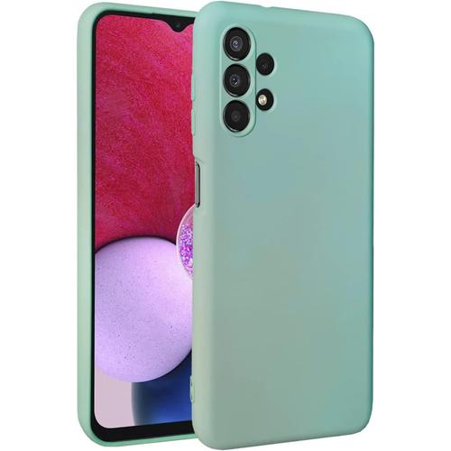 Coque Pour Samsung Galaxy A13 4g 6.6"" Premium Case Avec Camera Protection Candy Soft Intérieur Microfibre Résistant Et Durable Vert Turquoise