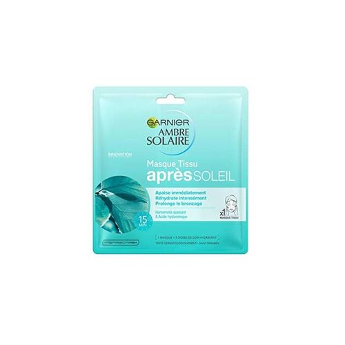 Garnier - Masque Tissu Après Soleil - Hamamelis Apaisant Et Acide Hyaluronique - 32g 