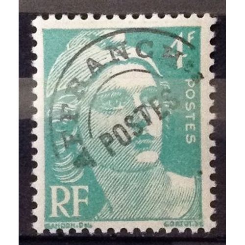 Préoblitéré Gandon 4f Emeraude - Petit T (Superbe N° 98b) Neuf* - Cote 15,00 - France Année 1945 - N25265