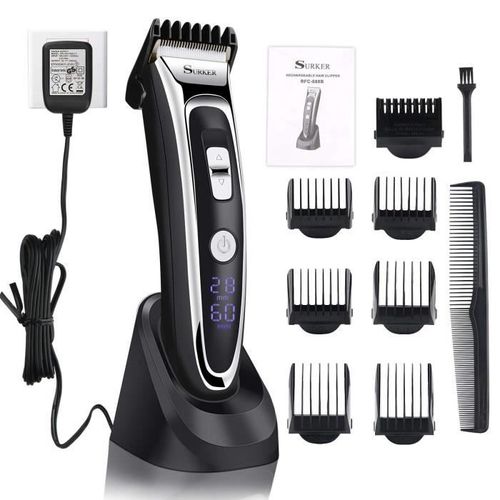 Rasoir De Barbe Tondeuse Cheveux Professionnelle - Surker Rfc-688b Lcd Double Affichage