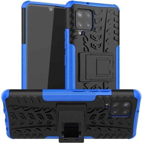 Coque De Protection Pour Samsung Galaxy A22 4g, Samsung M22/M32 Armor Outdoor Coque De Protection Rigide Pour Samsung A22 4g Motif Chars Bleu