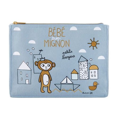 Trousse De Toilette Bleu Celia Trop Mignon - Derrière La Porte