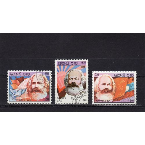 Timbres-Poste Du Laos (Centenaire De La Mort De Karl Marx)