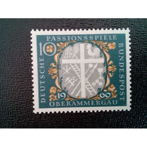 Timbre Allemagne / Rfa Yt 202 Croix Et Symboles De La Crucifixion 1960 ( 11812 )