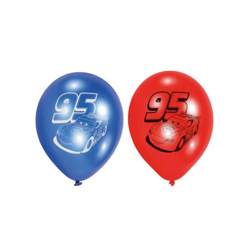 6 Ballons En Latex Cars 23 Cm