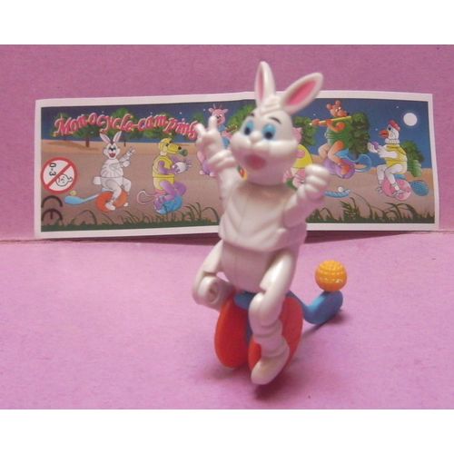 Figurine Maraja - Animaux Monocycle Camping - Série 2 - Lapin - Art. 2013 N° T.A.W./B 7 - (Style Kinder)