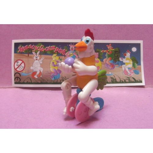 Figurine Maraja - Animaux Monocycle Camping - Série 2 - Coq - Art. 2013 N° T.A.W./B 12 - (Style Kinder)