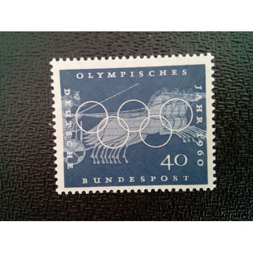 Timbre Allemagne / Rfa Yt 208 Course De Chars, Peintures De Vases Grecs, Anneaux Olympiques 1960 ( 11812 )