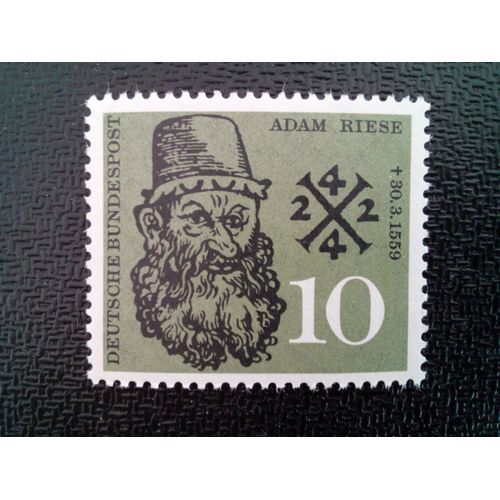 Timbre Allemagne / Rfa Yt 179 400ème Anniversaire De La Mort D'adam Ries 1959 ( 11812 )
