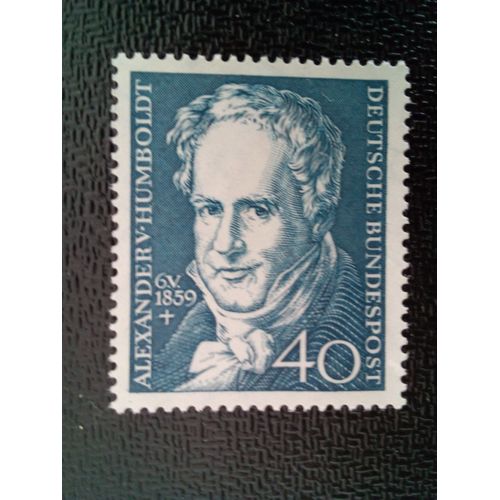Timbre Allemagne / Rfa Yt 180 Centenaire De La Mort D'alexander Von Humboldt 1959 ( 11812 )