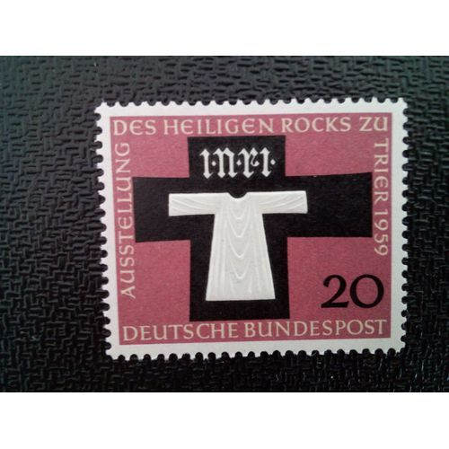 Timbre Allemagne / Rfa Yt 186 Exposition Sur La Tunique Sacrée De Trèves 1959 ( 11812 )