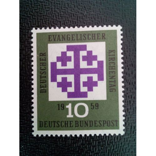 Timbre Allemagne / Rfa Yt 187 Cinq Croix (Emblème De L'assemblée De L'église) 1959 ( 11812 )