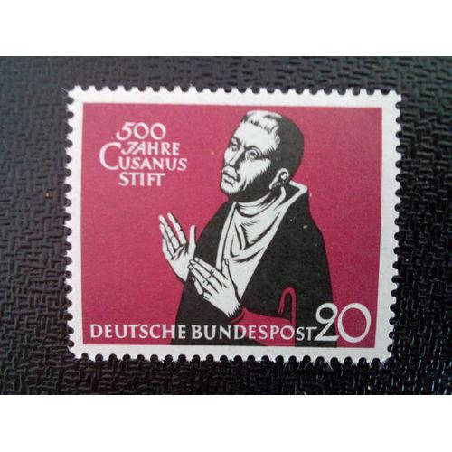 Timbre Allemagne / Rfa Yt 172 500ème Anniversaire. De L'hospice De Cusanus À Kues 1958 ( 11812 )