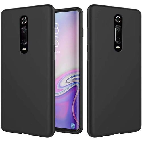 Coque Pour Xiaomi Redmi K20, Coque En Silicone, Avec Protecteur D'écran , Étui De Téléphone Portable Anti-Choc Anti-Empreintes Digitales, Noir