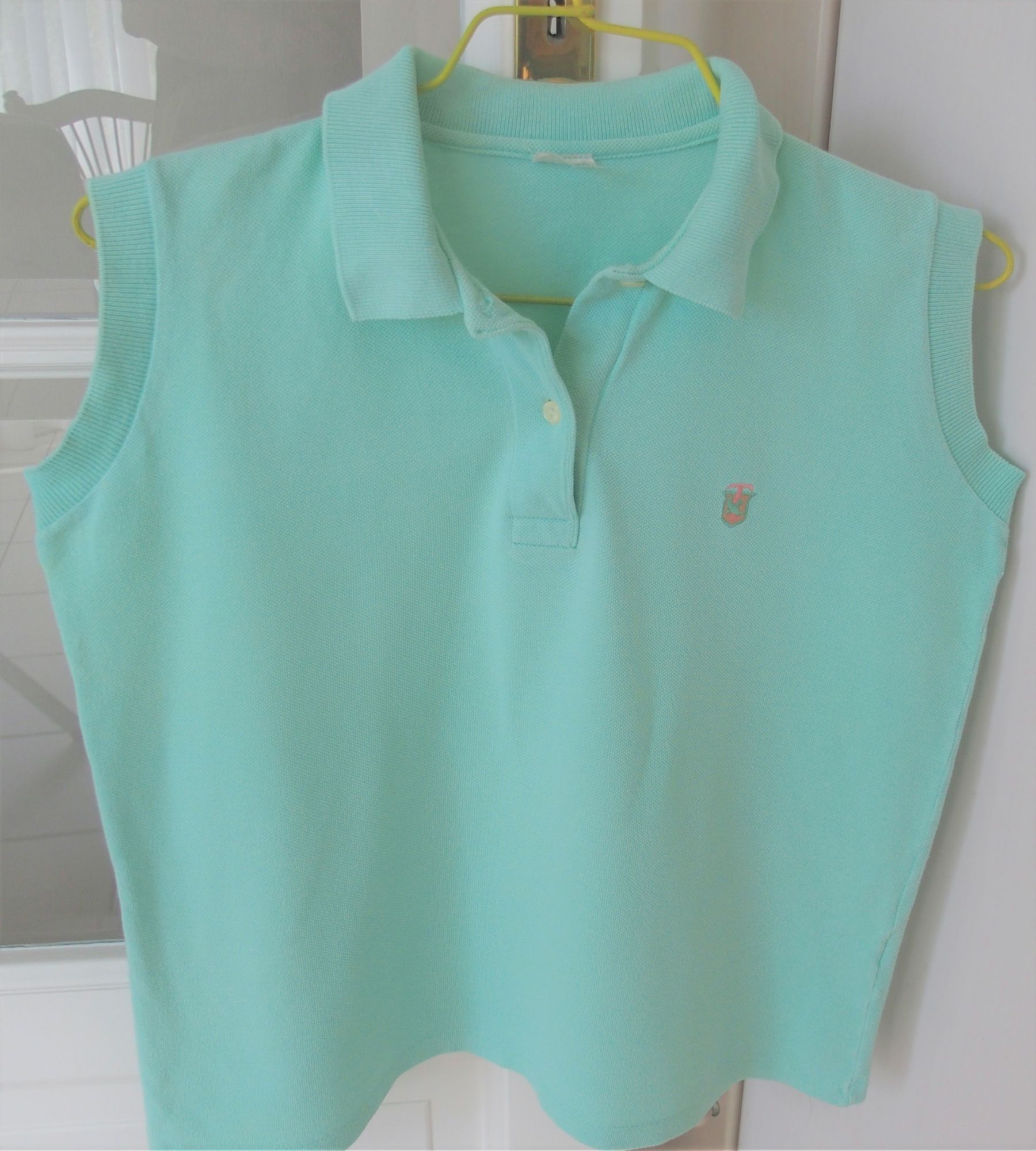 Polo Débardeur Taille 38/40 Vert Menthe Sans Manche