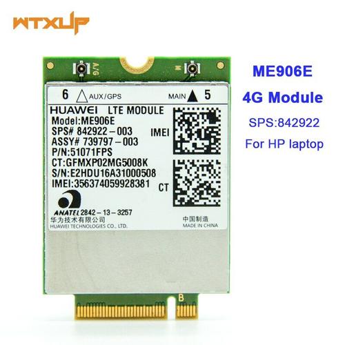 Débloqué HUAWEI ME906E LTE w/GPS 4G module SPS 842922 WWAN NGFF carte Module 3G 4G carte réseau pour HP ZBOOK 14 15