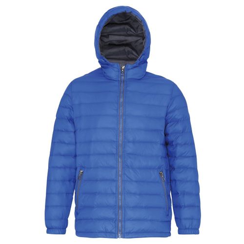 Doudoune Matelass?E Manches Longues Pour Homme - Ts016 - Bleu Roi Et Anthracite