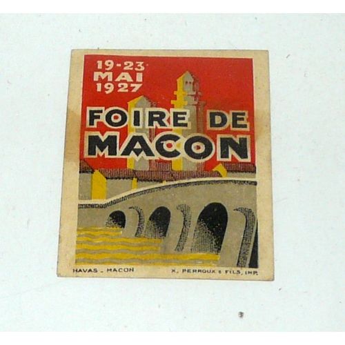 Timbre Foire De Mâcon 1927