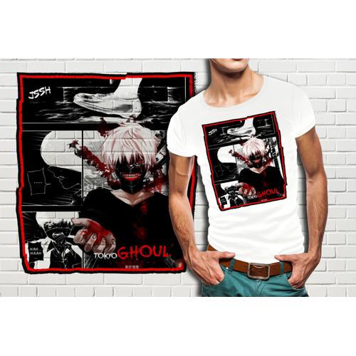 T-Shirt Blanc Homme Collection Manga Tokyo Ghoul 338