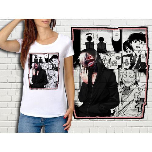T-Shirt Blanc Femme Collection Manga Tokyo Ghoul 336