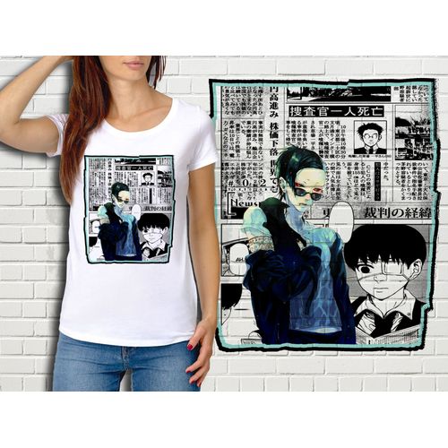 T-Shirt Blanc Femme Collection Manga Tokyo Ghoul 337