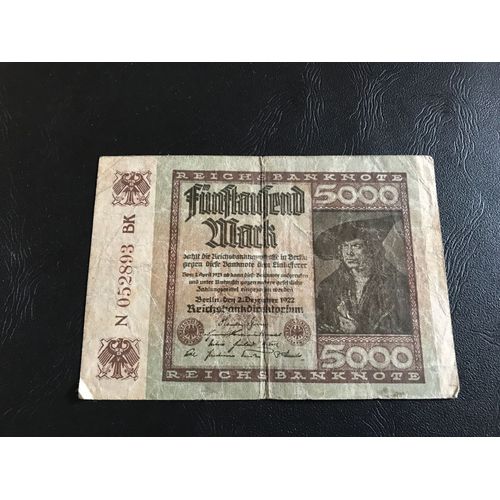 Billet 5000 Mark Allemagne 1922