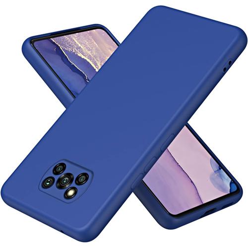 Coque Pour Xiaomi Poco X3 Nfc/Poco X3 Pro, Doux Tpu Housse, Liquide Silicone Antichoc Protection Etui Pour Xiaomi Poco X3 Nfc/Poco X3 Pro, Bleu