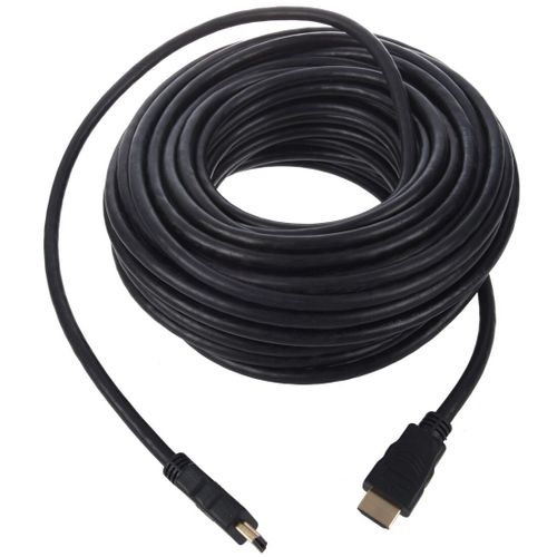 Câble HDMI 20 m compatibilité 3D câble plaqué or noir