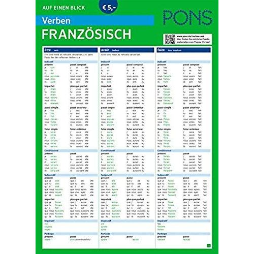 Pons Verben Auf Einen Blick Französisch