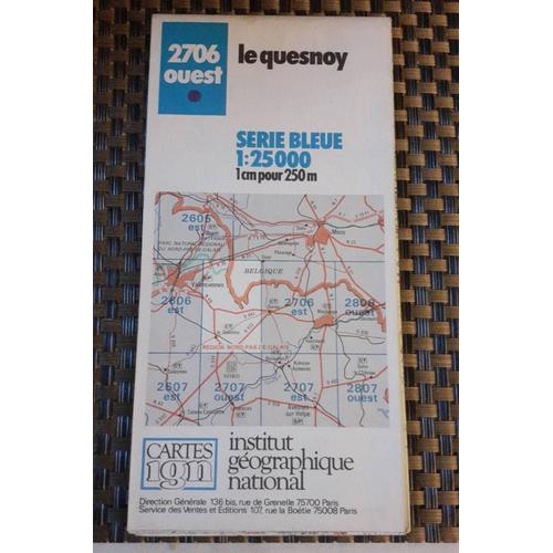 Carte Ign 2706 Ouest Le Quesnoy