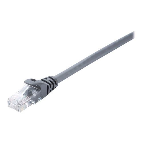 V7 - Cordon de raccordement - RJ-45 (M) pour RJ-45 (M) - 1 m - UTP - CAT 6 - moulé, sans crochet - gris