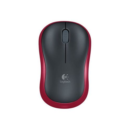 Logitech M185 - Souris - optique - sans fil - 2.4 GHz - récepteur sans fil USB - rouge