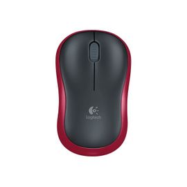 Logitech M185 - Souris - optique - sans fil - 2.4 GHz - récepteur sans fil USB - rouge