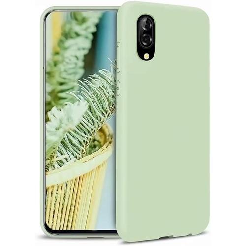 Coque Pour Samsung Galaxy A60, Coque En Silicone, Avec Protecteur D'écran , Étui De Téléphone Portable Anti-Choc Anti-Empreintes Digitales, Vert