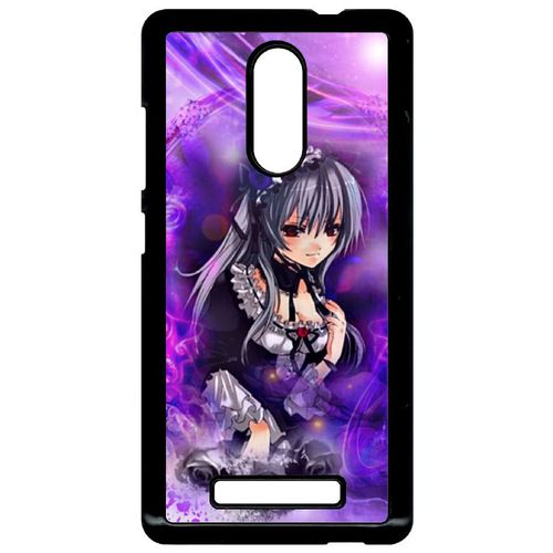 Coque Xiaomi Redmi Note 3 - Manga Fille Violet - Noir