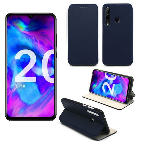 Housse Samsung Galaxy Note 10 Bleue - Etui Coque Samsung Galaxy Note 10 Protection Antichoc À Rabat Smartphone 2019 - Accessoires Pochette Case