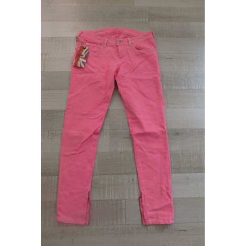 Jeans Femme Rose T 38/40 Pepe Jeans