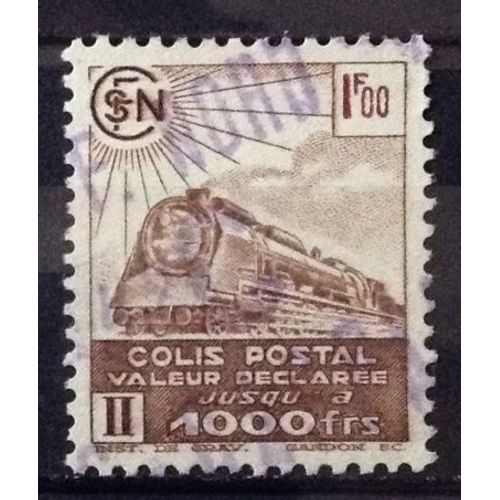 Colis Postaux - Train Petit - Ii Valeur Déclarée - 1f00 Brun (Très Joli N° 177) Obl - France Année 1941 - N24179