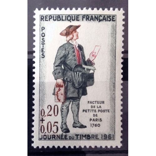 Journée Timbre 1961 - Facteur Petite Poste 0,25 (Impeccable N° 1285) Neuf** Luxe (= Sans Trace De Charnière) - France Année 1961 - N10922