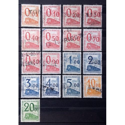 Série Colis Postaux Petits Colis Nf Complète Obl - N° 31 32 33 34 35 36 37 38 39 40 41 42 43 44 45 46 47 - Cote 85,00 - France Année 1960 - N25703