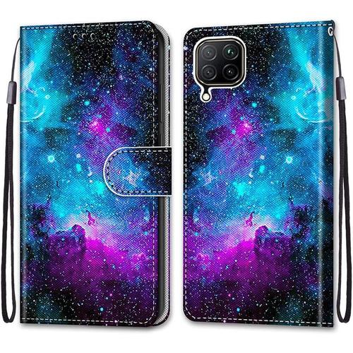 Coque Portefeuille Compatible Avec Huawei P Smart Plus 2019/Honor 20 Lite Flip Étui Case Position De La Carte Et Fonction Support Motif De L'eau