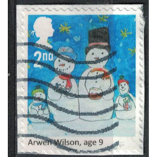 Royaume Uni 2017 Oblitéré Used Dessin Snowmen Arwen Wilson Bonhommes De Neige Su