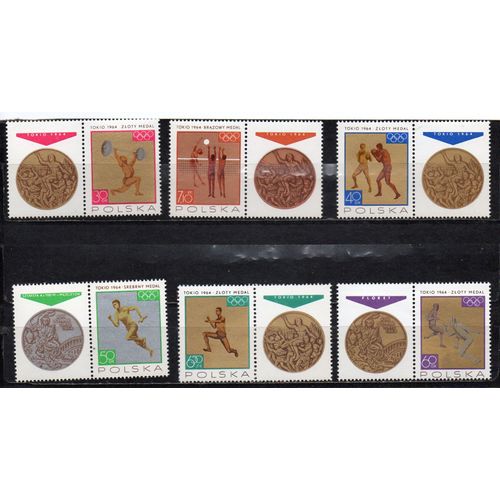 Pologne- Série De 8 Timbres Neufs- J.O De Tokyo