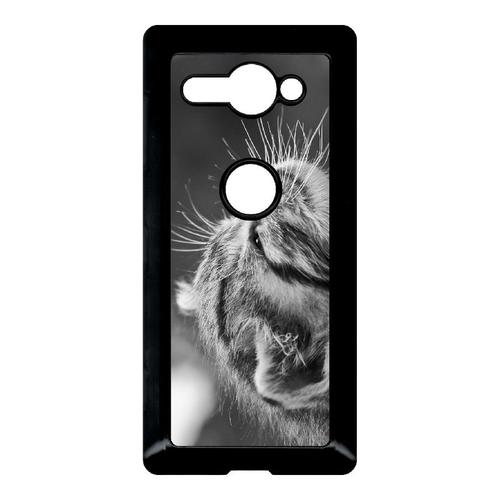 Coque Xperia Xz2 Compact - Chat Zebre - Noir