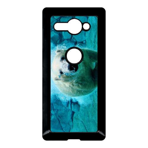 Coque Xperia Xz2 Compact - Gros Ours Blanc Plongee - Noir