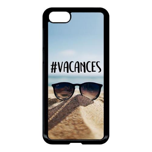 Coque Pour Smartphone - Vacances Lunette Plage - Compatible Avec Huawei Y5 Prime (2018) - Plastique - Bord Noir