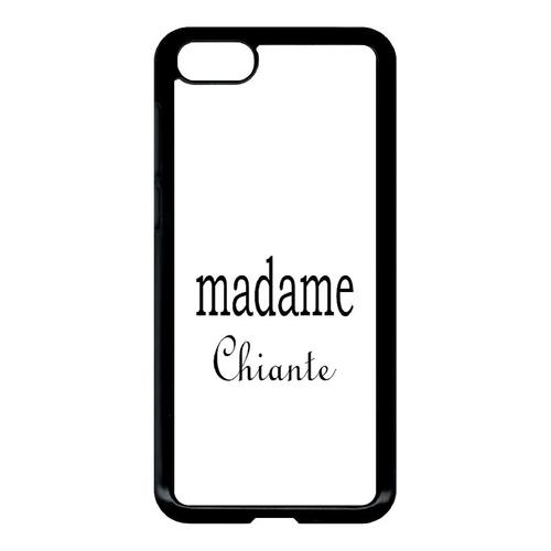 Coque Pour Smartphone - Madame Chiante Blanc - Compatible Avec Huawei Y5 Prime (2018) - Plastique - Bord Noir