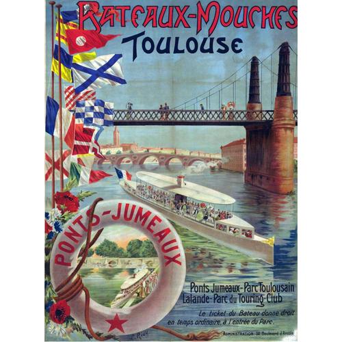 Affiche Bateaux-Mouches Toulouse